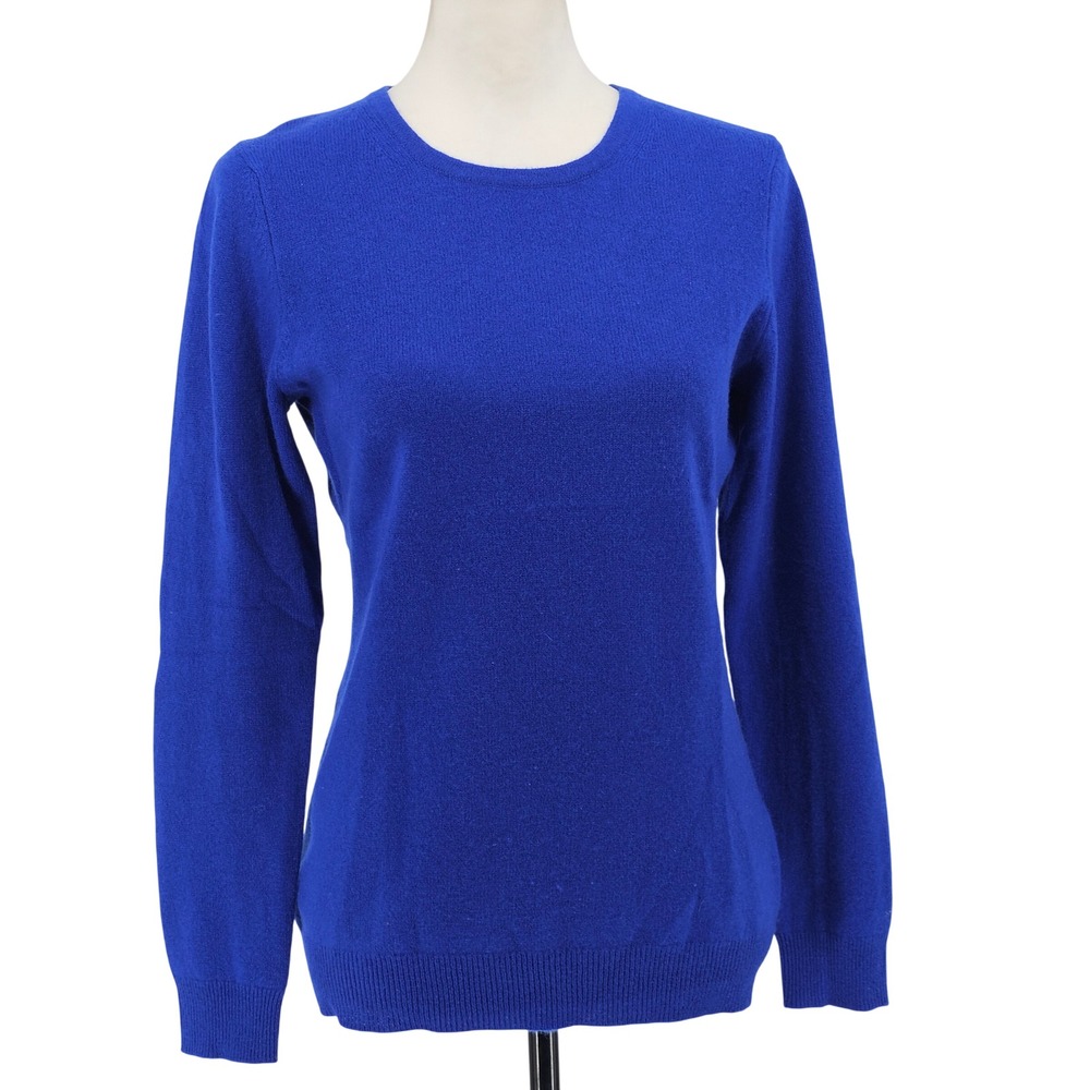 Charter Club Cashmere Sweater Size S Royal Blue Quiet Luxury Minimalist Office